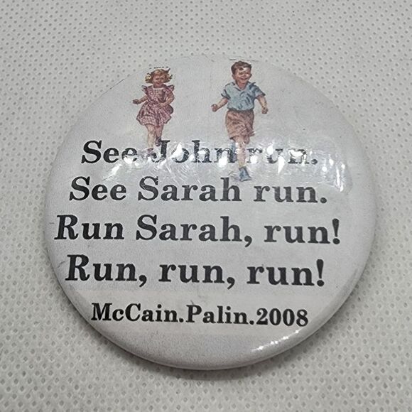 John McCain & Sarah Palin 2008 Button Pin - Picture 1 of 3